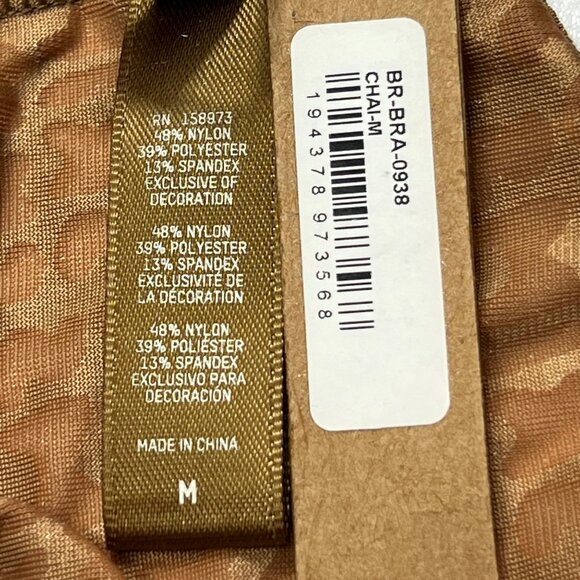 SKIMS Velvet Logo Scoop Bralette Chai Medium - Picture 8 of 11